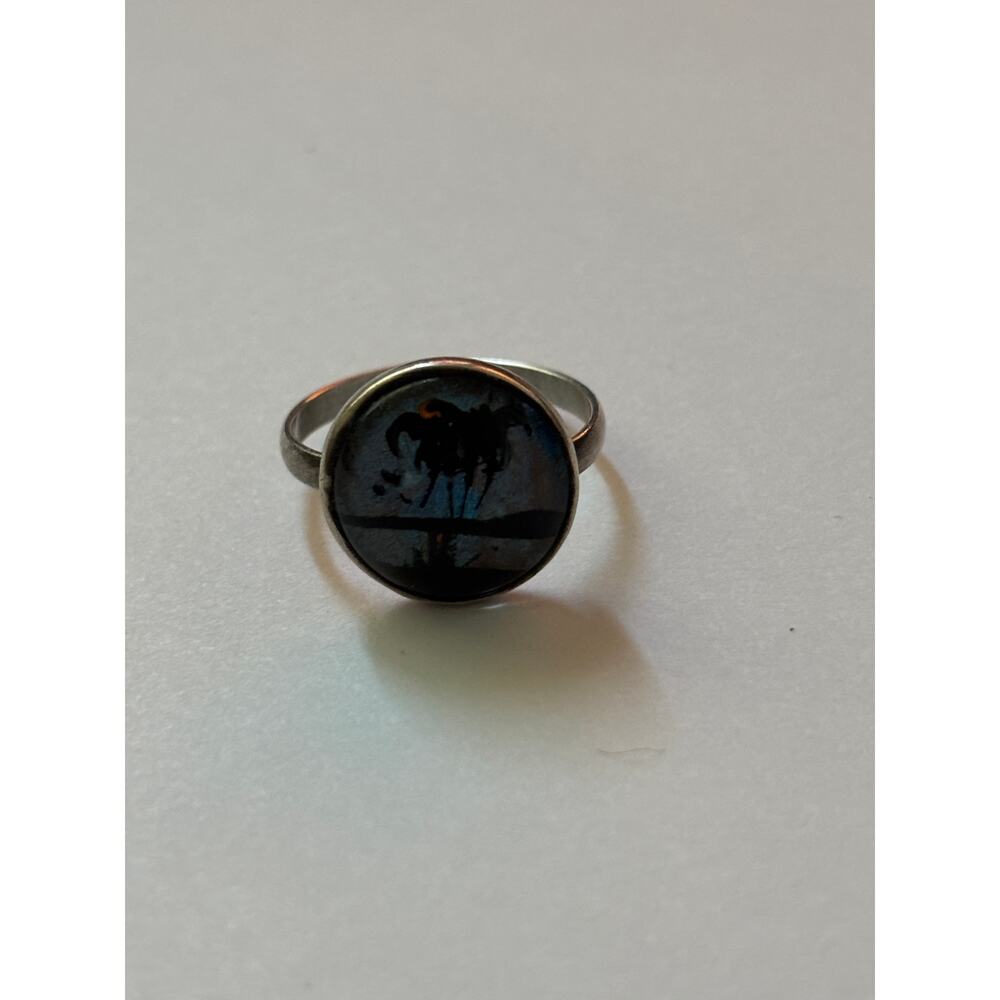 Vintage Hoffman Sterling Morpho Ring - Picture 2 of 3